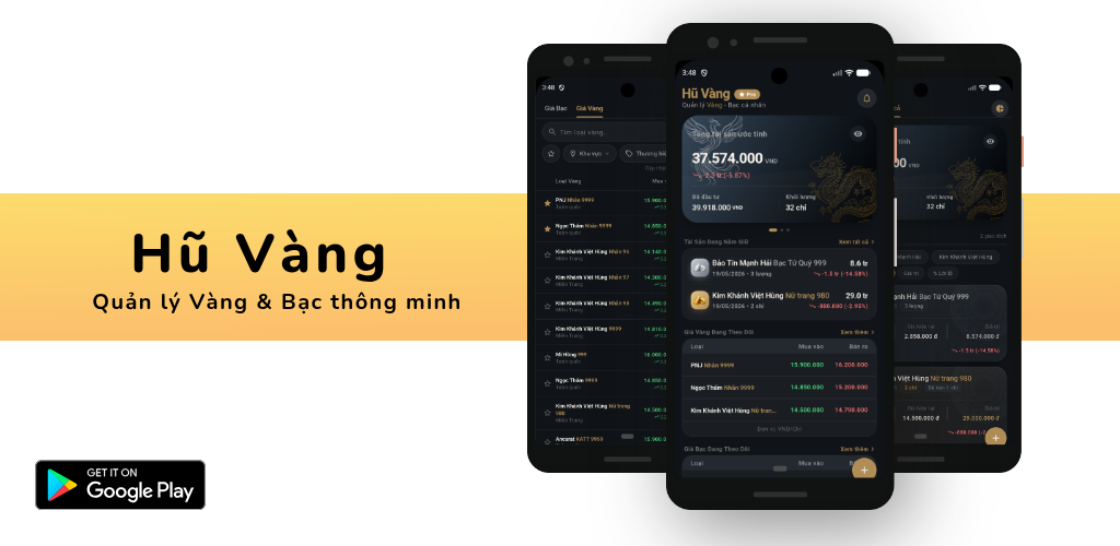 Hũ Vàng App Mockup